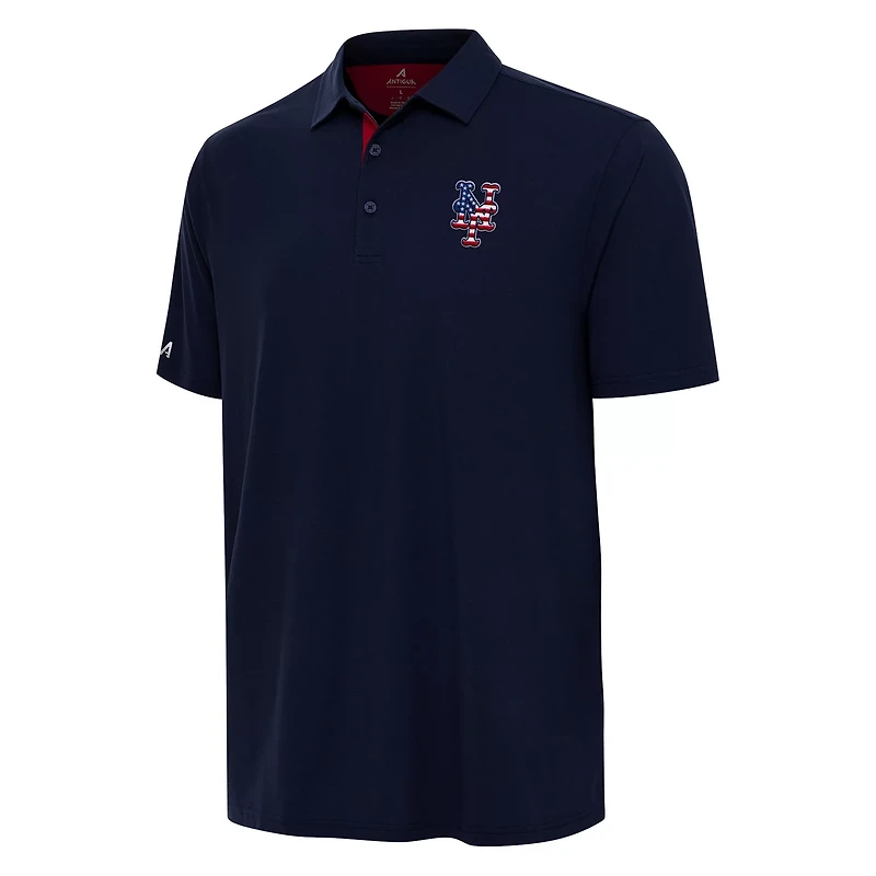 Antigua New York Mets Era Stars and Stripes Team Logo Polo