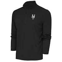 Antigua New York Mets Metallic Tribute Quarter-Zip Top