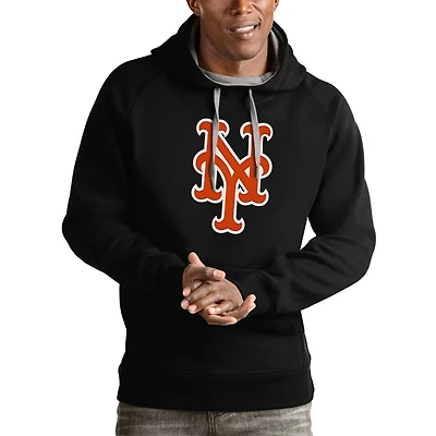 Antigua New York Mets Victory Pullover Team Logo Hoodie