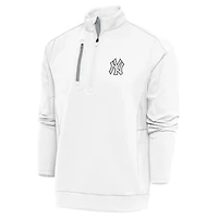 Antigua New York Yankees Metallic Generation Quarter-Zip Pullover Top
