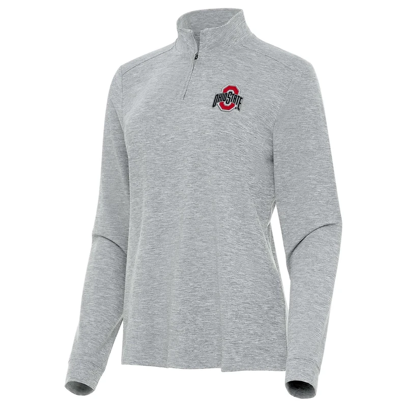 Antigua Ohio State Buckeyes Mentor Quarter-Zip Mock Neck Top
