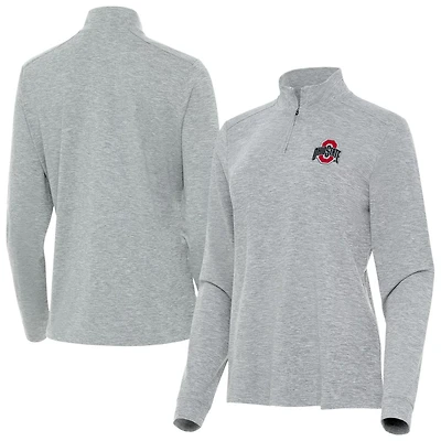Antigua Ohio State Buckeyes Mentor Quarter-Zip Mock Neck Top