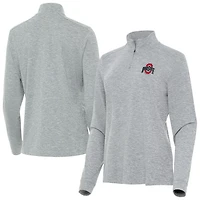 Antigua Ohio State Buckeyes Mentor Quarter-Zip Mock Neck Top