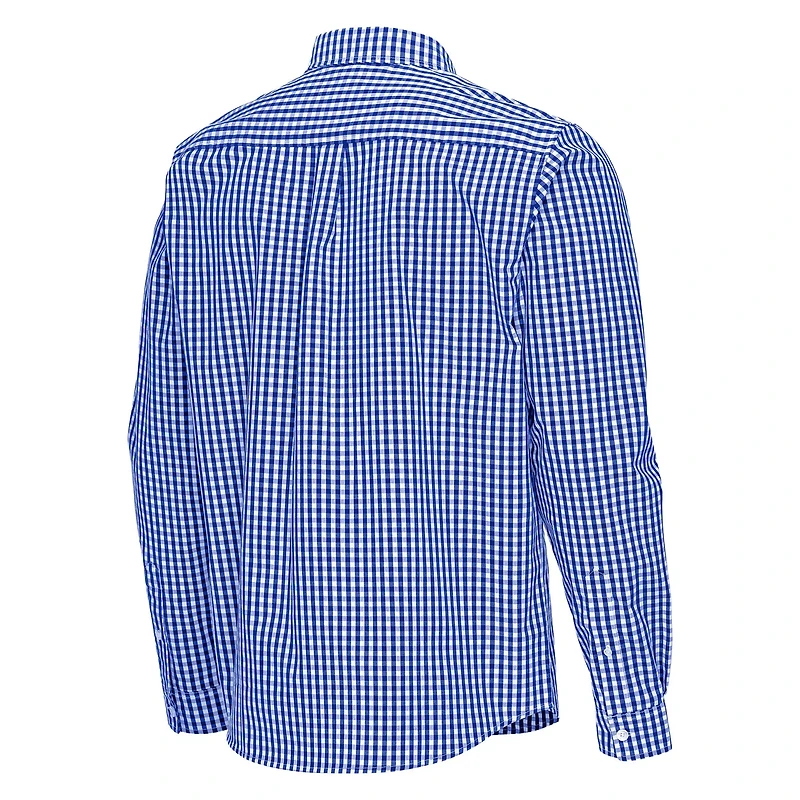 Antigua Oklahoma City Thunder Ellis Woven Tri-Blend Button-Down Shirt