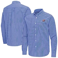 Antigua Oklahoma City Thunder Ellis Woven Tri-Blend Button-Down Shirt