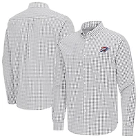 Antigua Oklahoma City Thunder Ellis Woven Tri-Blend Button-Down Shirt