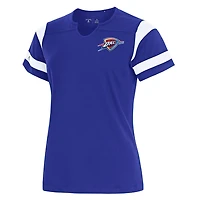 Antigua Oklahoma City Thunder Encounter Short Sleeve Notch Neck Top