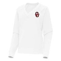 Antigua Oklahoma Sooners Varsity V-Neck Tri-Blend Pullover Sweatshirt