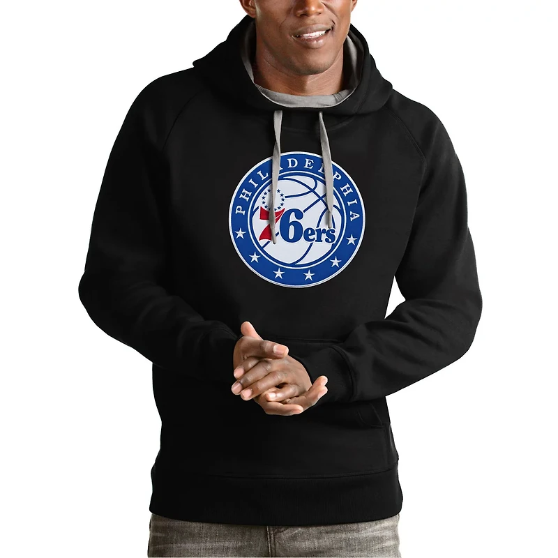 Antigua Philadelphia 76ers Team Logo Victory Pullover Hoodie