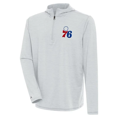 Antigua Philadelphia 76ers Tidy Quarter-Zip Lightweight Pullover Top