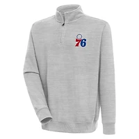 Antigua Philadelphia 76ers Victory Quarter-Zip Pullover Top