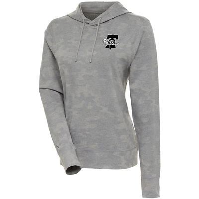 Antigua Philadelphia Phillies Brushed Metallic Respite Pullover Hoodie