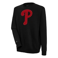 Antigua Philadelphia Phillies Victory Crewneck Chenille Pullover Sweatshirt