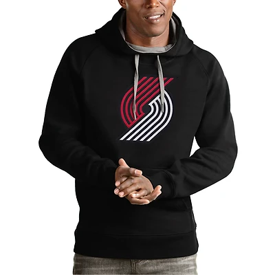 Antigua Portland Trail Blazers Team Logo Victory Pullover Hoodie