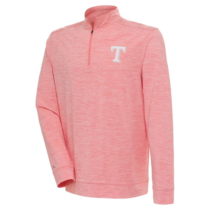 Antigua Powder Texas Rangers Bright Quarter-Zip Pullover Top