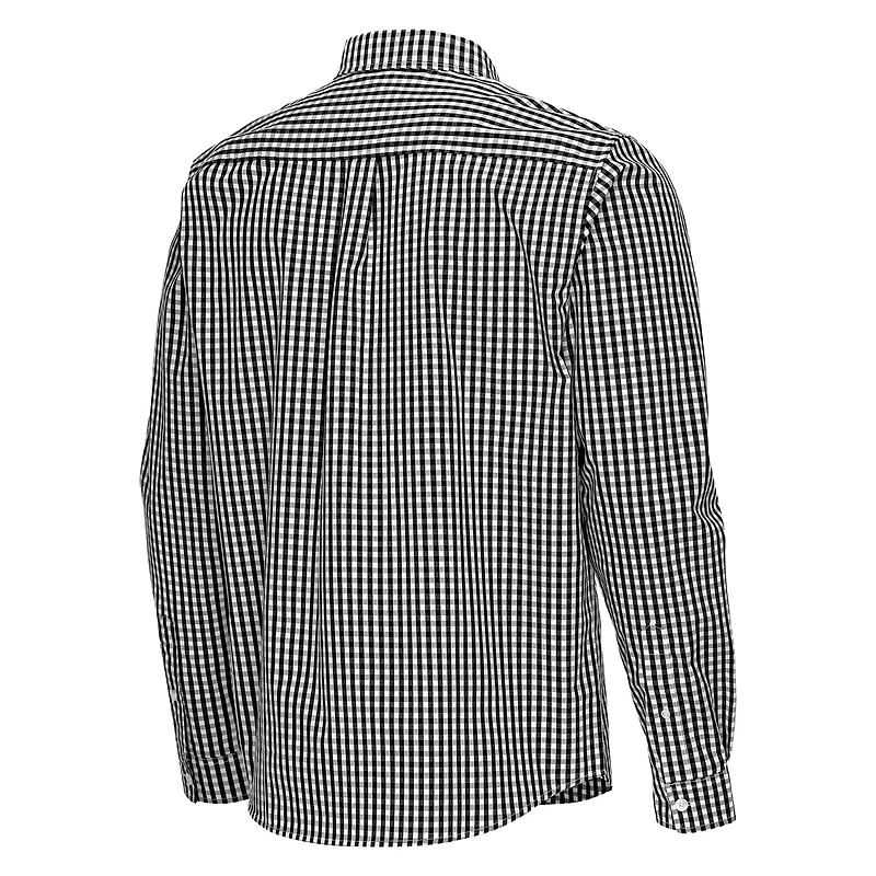 Antigua San Antonio Spurs Ellis Woven Tri-Blend Button-Down Shirt