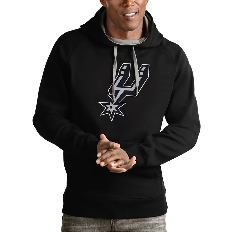 Antigua San Antonio Spurs Team Logo Victory Pullover Hoodie