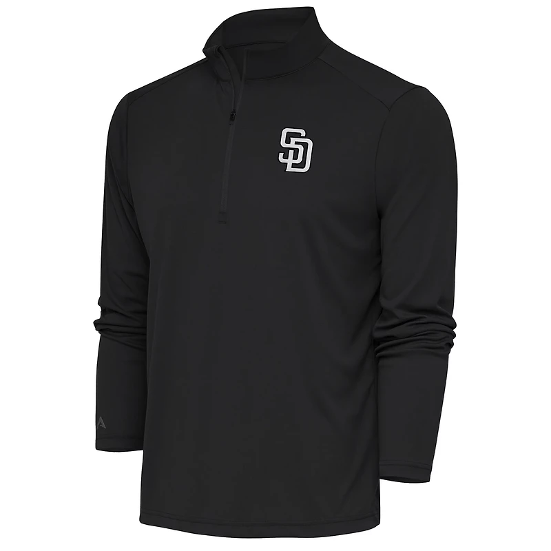Antigua San Diego Padres Metallic Tribute Quarter-Zip Top
