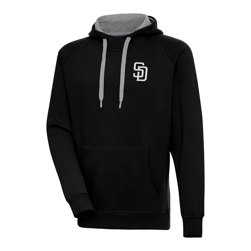 Antigua San Diego Padres Metallic Victory Pullover Hoodie