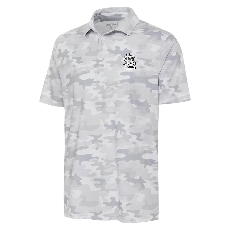 Antigua St Louis Cardinals Brushed Metallic Logo Collide Polo