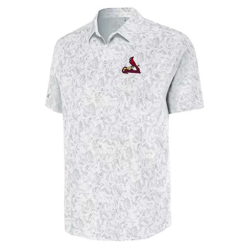 Antigua St Louis Cardinals Lush Button-Up Shirt