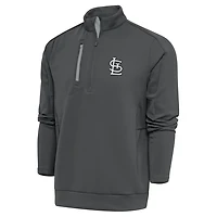 Antigua St Louis Cardinals Metallic Generation Quarter-Zip Pullover Top