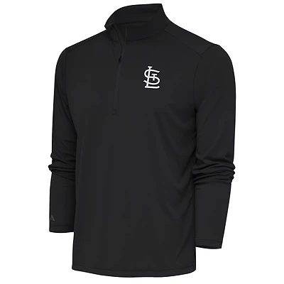 Antigua St Louis Cardinals Metallic Tribute Quarter-Zip Top