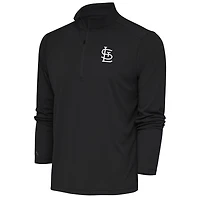 Antigua St Louis Cardinals Metallic Tribute Quarter-Zip Top