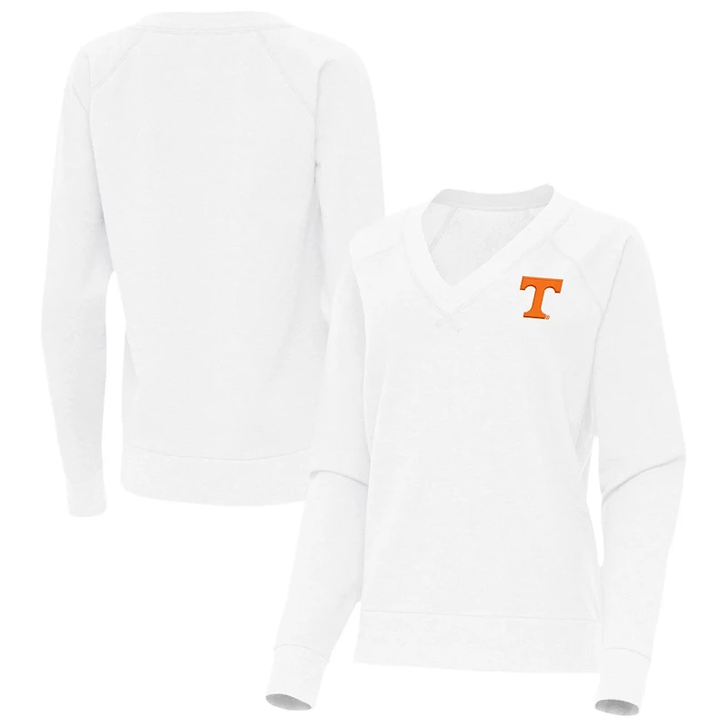 Antigua Tennessee Volunteers Varsity V-Neck Tri-Blend Pullover Sweatshirt
