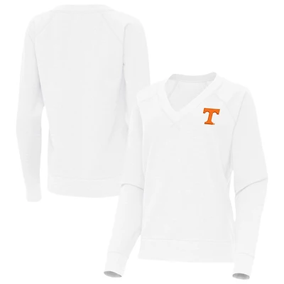 Antigua Tennessee Volunteers Varsity V-Neck Tri-Blend Pullover Sweatshirt