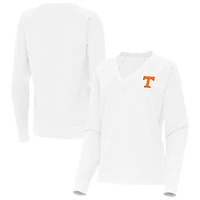 Antigua Tennessee Volunteers Varsity V-Neck Tri-Blend Pullover Sweatshirt