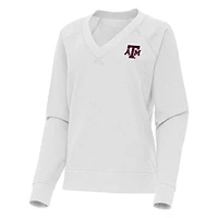 Antigua Texas AM Aggies Varsity V-Neck Tri-Blend Pullover Sweatshirt