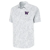 Antigua Washington Huskies Lush Button-Up Shirt