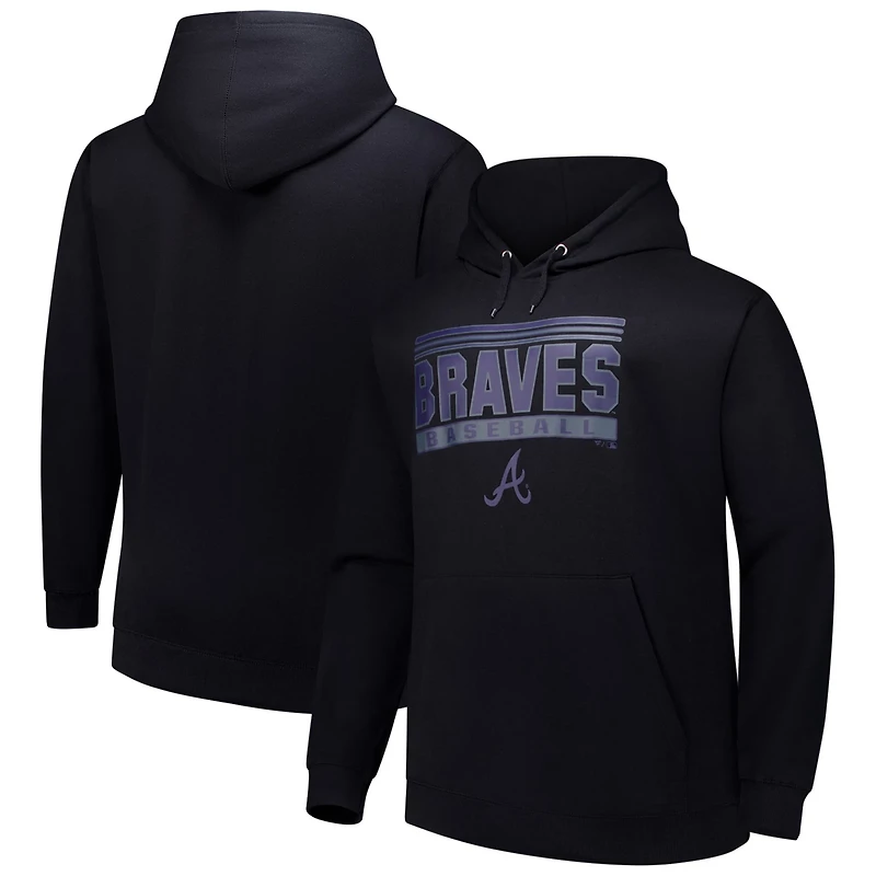 Atlanta Braves Stack Fleece Pullover Hoodie