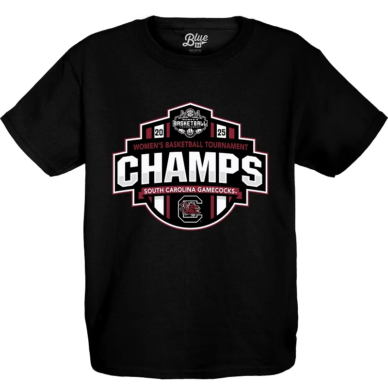 Blue 84 Youth South Carolina Gamecocks 2025 SEC Women's Basketball Conference Tournament Champions Locker Room T-Shirt