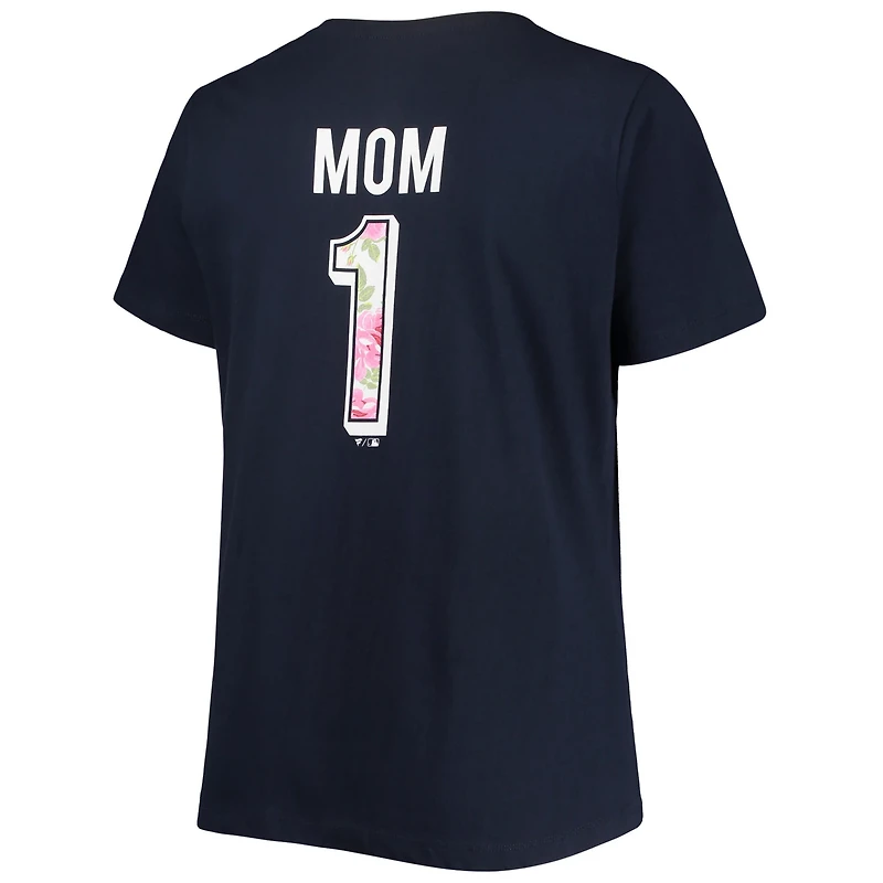 Boston Red Sox Plus 1 Mom 2-Hit V-Neck T-Shirt