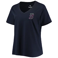Boston Red Sox Plus 1 Mom 2-Hit V-Neck T-Shirt