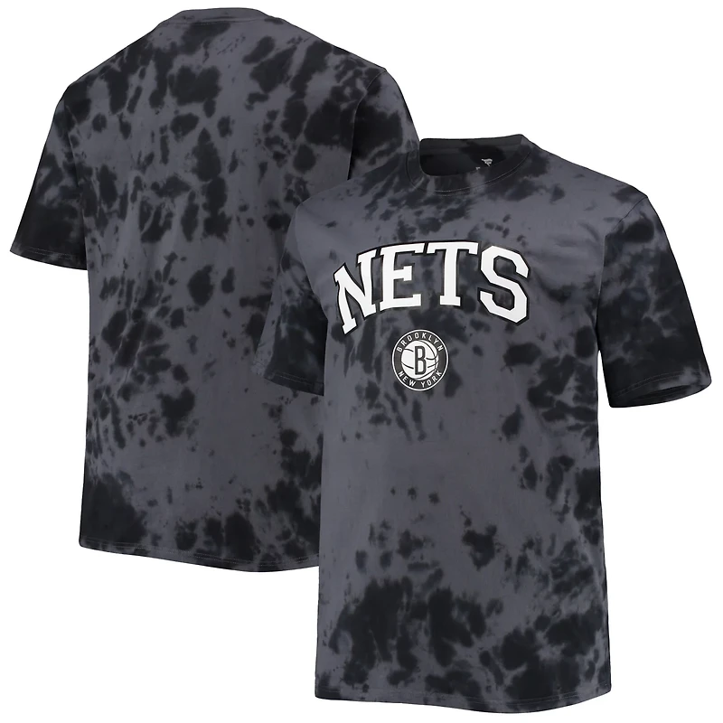 Brooklyn Nets Big Tall Marble Dye Tonal Performance T-Shirt