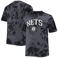 Brooklyn Nets Big  Tall Marble Dye Tonal Performance T-Shirt