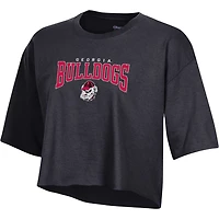 Champion Gray Georgia Bulldogs Boyfriend Cropped T-Shirt