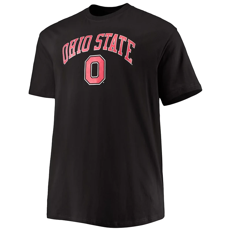 Champion Heathered Charcoal Ohio State Buckeyes Big  Tall Arch Over Wordmark T-Shirt