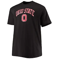 Champion Heathered Charcoal Ohio State Buckeyes Big  Tall Arch Over Wordmark T-Shirt