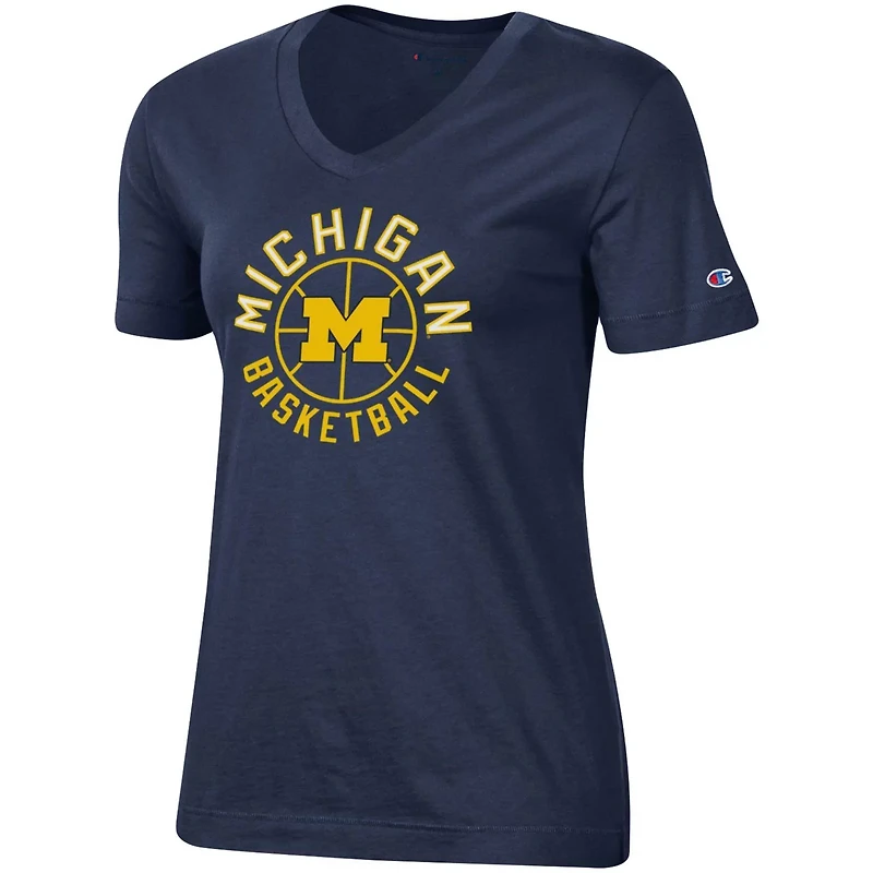 Champion Michigan Wolverines Basketball V-Neck T-Shirt