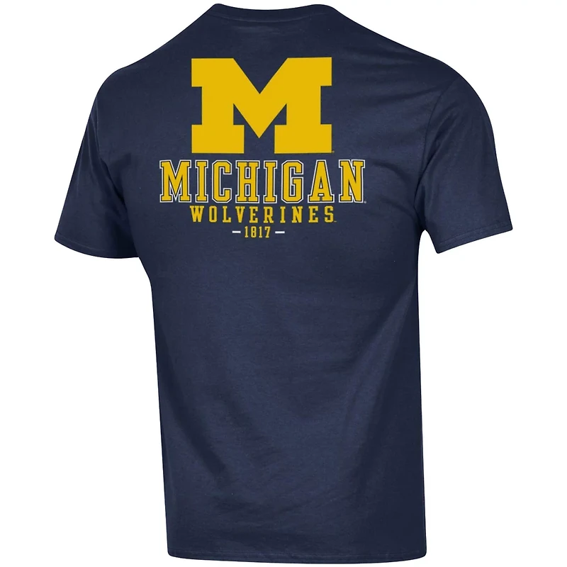 Champion Michigan Wolverines Stack 2-Hit T-Shirt
