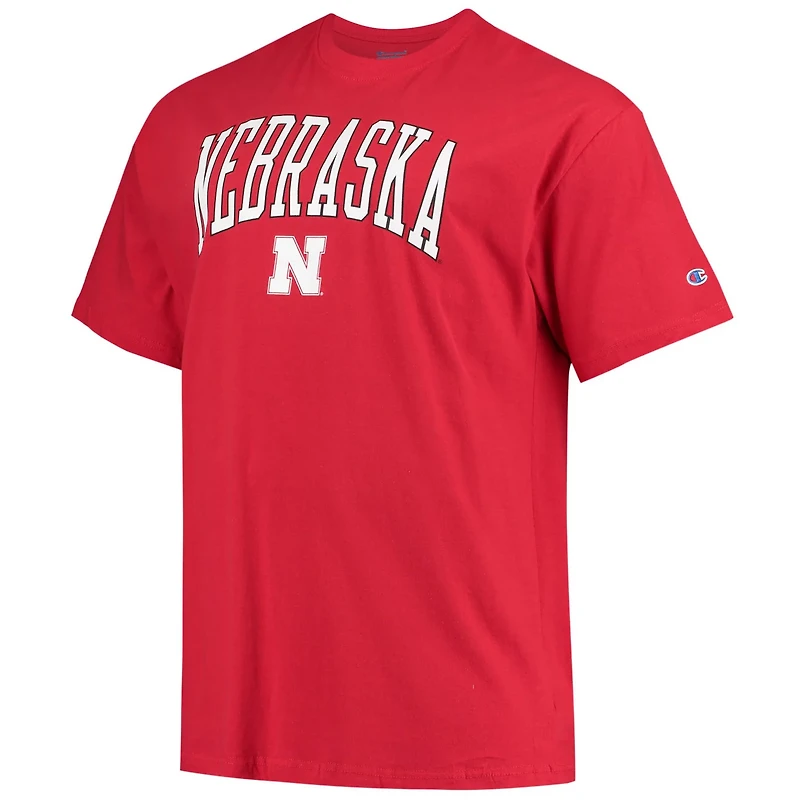 Champion Nebraska Huskers Big  Tall Arch Over Wordmark T-Shirt