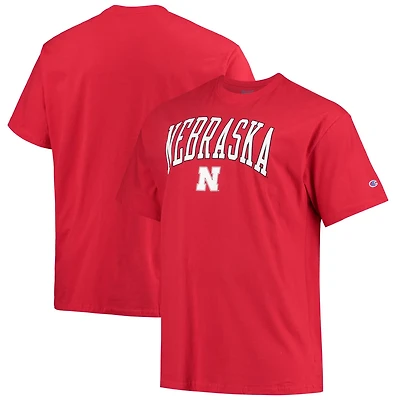 Champion Nebraska Huskers Big  Tall Arch Over Wordmark T-Shirt