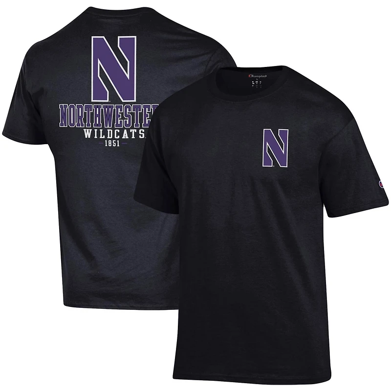 Champion Northwestern Wildcats Stack 2-Hit T-Shirt