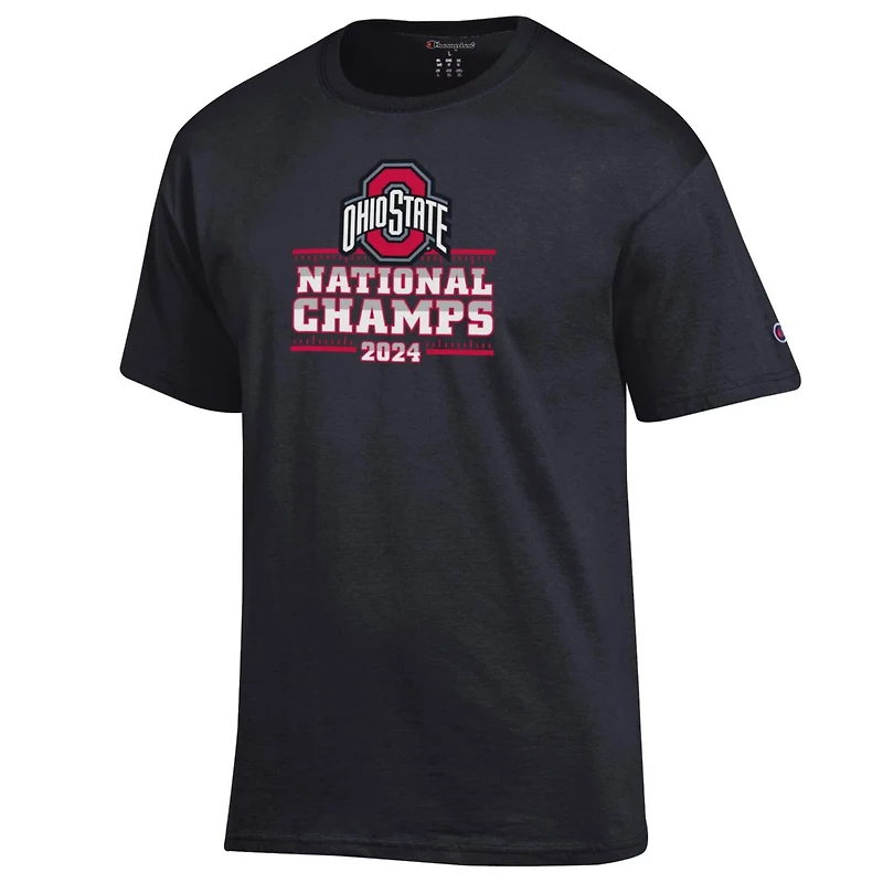 Champion Ohio State Buckeyes College Football Playoff 2024 National Champions Schedule T-Shirt