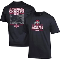 Champion Ohio State Buckeyes College Football Playoff 2024 National Champions Schedule T-Shirt