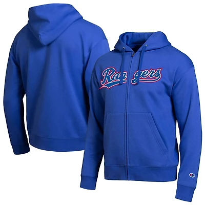 Champion Texas Rangers All-Star Wordmark Full-Zip Hoodie